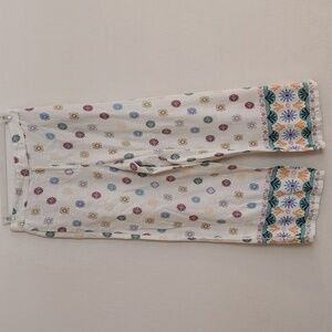 Maison d'Amelie Colorful Linen Blend Wide Leg Pants - Size M